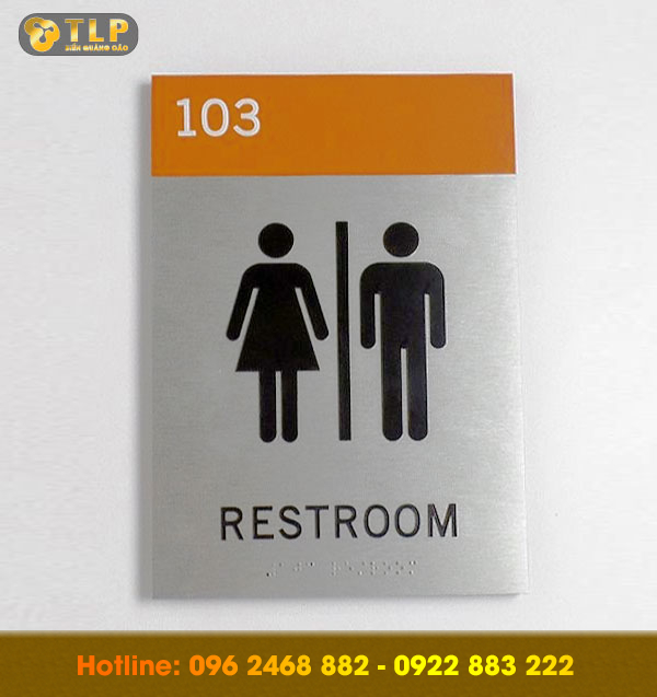 bien phong wc inox - Làm biển tên phòng giá rẻ tại Hà Nội - Miễn phí tư vấn thiết kế