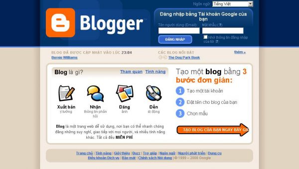 Google Blogger e1574935334943 - Blog là gì? Tất cả những điều bạn nên biết về blog