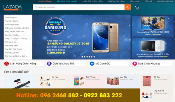 lazada.vn  - Top 10 trang thương mại điện tử lớn nhất tại Việt Nam