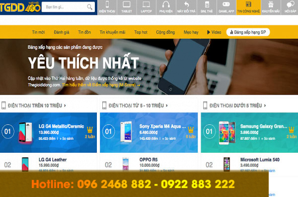 thegioididong.com  - Top 10 trang thương mại điện tử lớn nhất tại Việt Nam