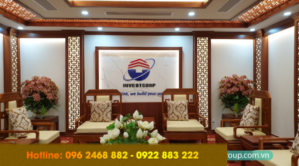 backdrop cong ty invest corp - Dịch vụ làm biển quảng cáo số 1 tại Hà Đông