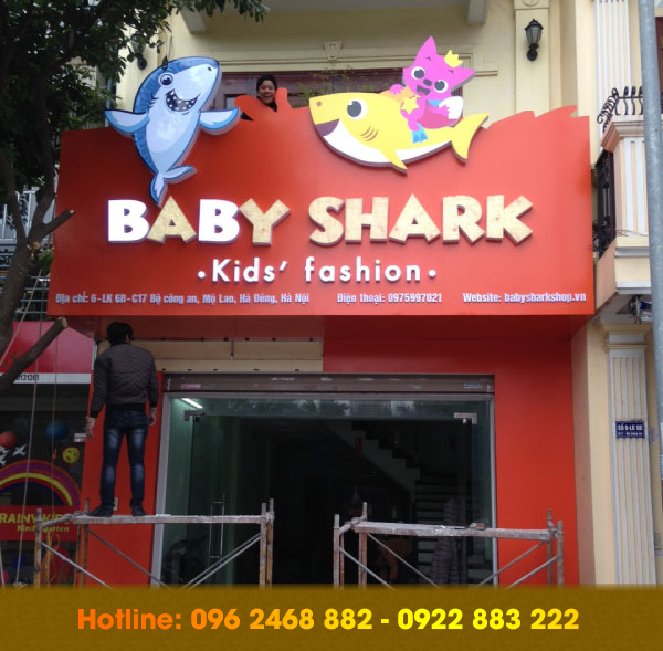 bien quang cao baby shark - Dịch vụ làm biển quảng cáo số 1 tại Hà Đông