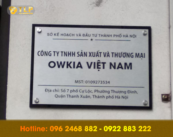 bien cong ty owkia thanh xuan - Làm biển quảng cáo giá rẻ, chất lượng nhất tại Thanh Xuân
