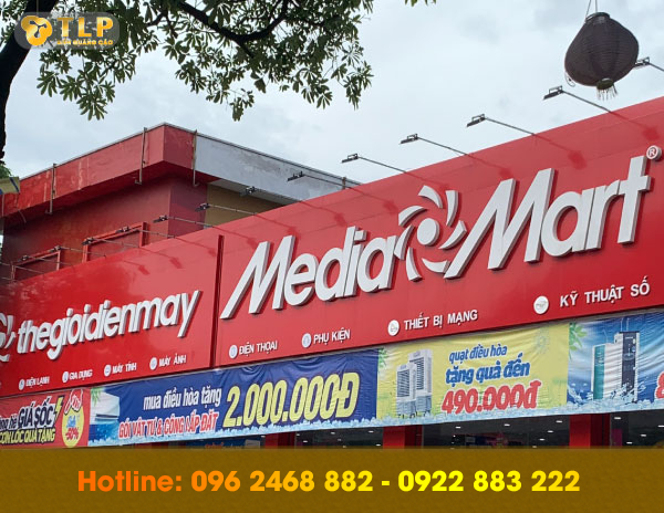 bien quang cao mediamart - Quảng cáo TLP địa chỉ làm biển quảng cáo số 1 tại Long Biên