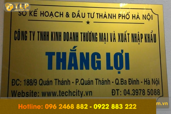 mau bien cong ty - Địa chỉ làm biển quảng cáo giá rẻ số 1 tại quận Ba Đình