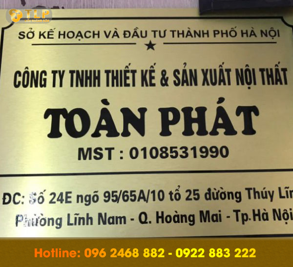 bien cong ty alu vang xuoc - 29 mẫu biển công ty alu ấn tượng và giá rẻ nhất tại Hà Nội
