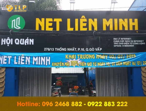bien hieu quan net lien minh - Địa chỉ làm biển quảng cáo quán net uy tín tại Hà Nội