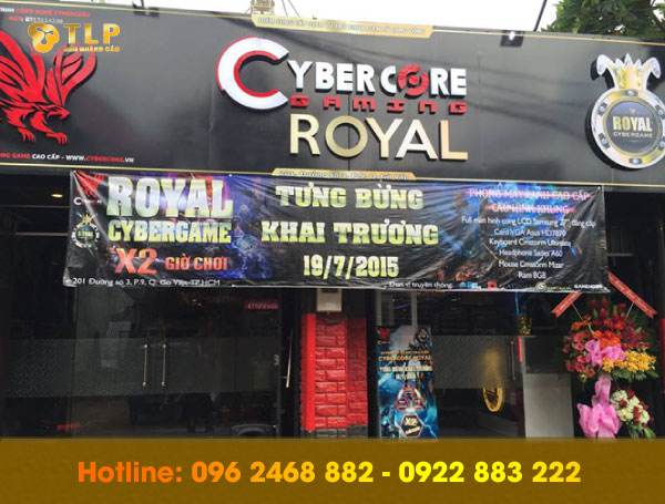 bien hieu quan net royal - Địa chỉ làm biển quảng cáo quán net uy tín tại Hà Nội