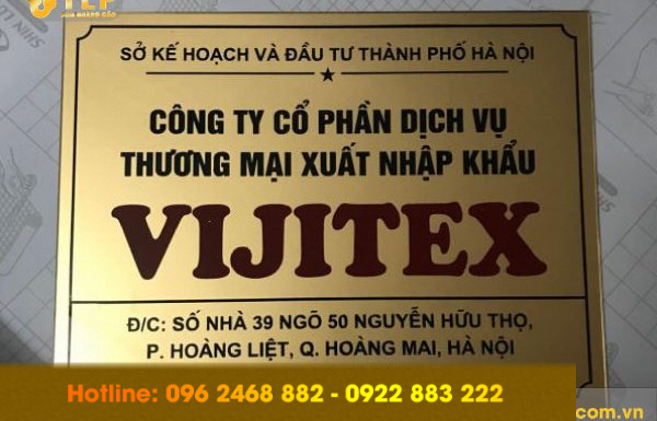 29 mẫu biển công ty alu ấn tượng và giá rẻ nhất tại Hà Nội