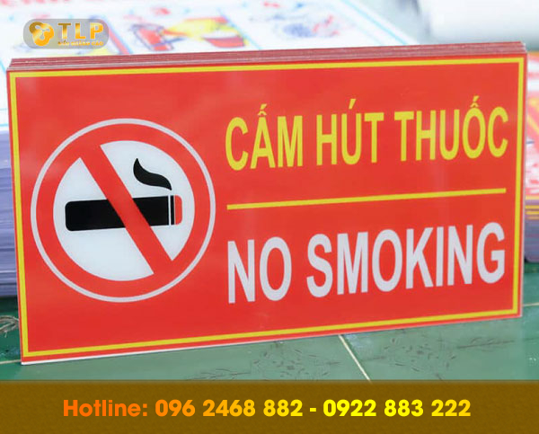 bien cam hut thuoc gia re - Tổng hợp những mẫu biển cẩm hút thuốc, no smoking ấn tượng