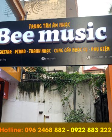 bien quang cao bee music 370x450 - Công trình biển hiệu mặt tiền tại trung tâm âm nhạc Bee Music